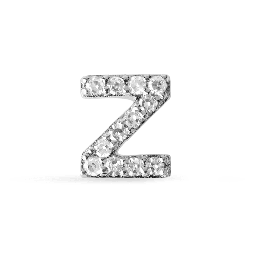 PAVE DIAMOND INITIAL ASYMMETRIC NECKLACE Z