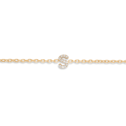 PAVE DIAMOND INITIAL BRACELET FRONT 2