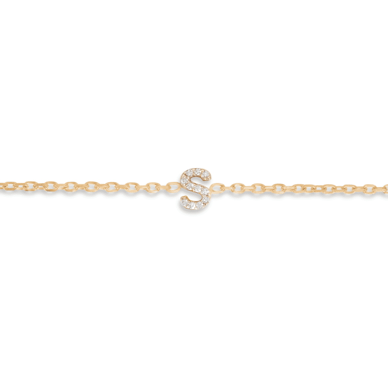 PAVE DIAMOND INITIAL BRACELET FRONT 2