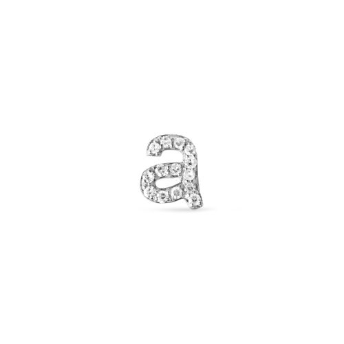 PAVE DIAMOND INITIAL STUD A