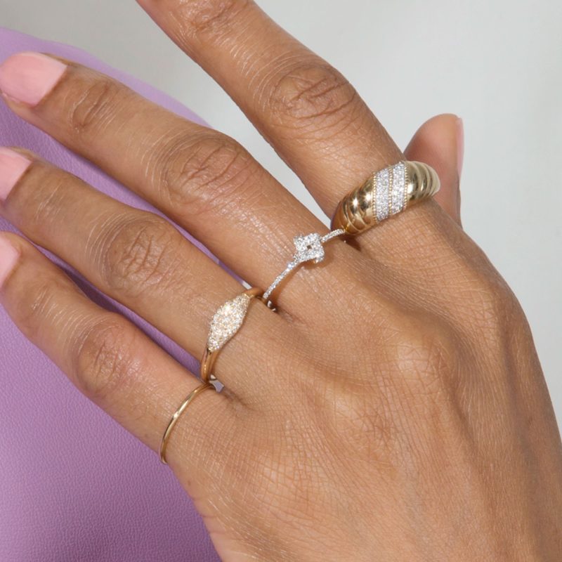 PAVE KNOT RING WEAR IT WITH