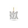 Stone and Strand 10K Yellow Gold Pave Mama Love Diamond Charm Front Image