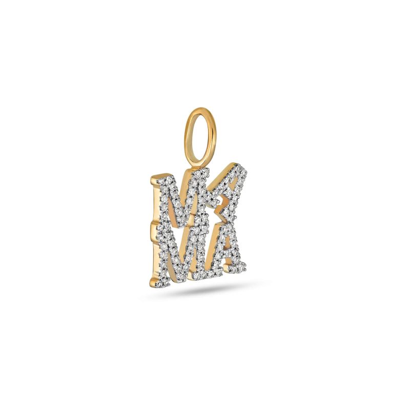 PAVE MAMA LOVE CHARM SIDE