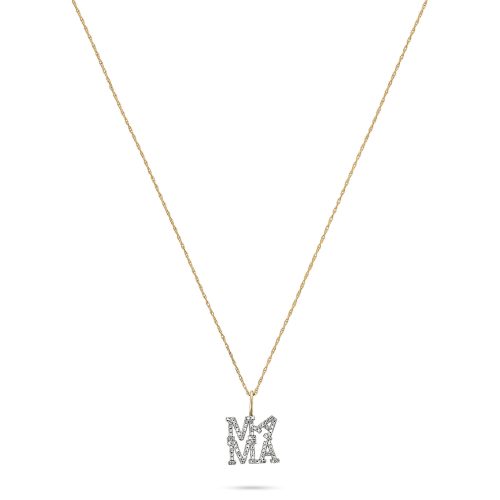 PAVE MAMA LOVE NECKLACE FRONT 2