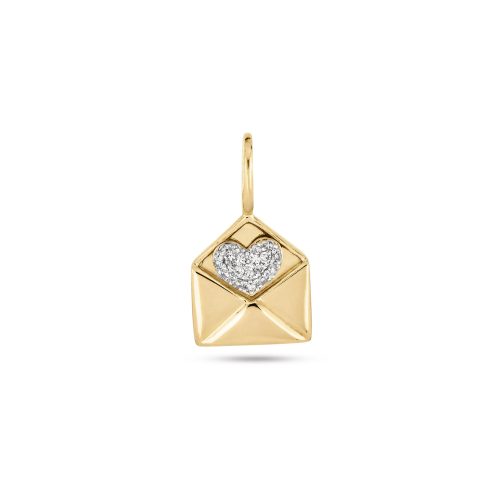 Stone and Strand 10K Yellow Gold Pave Note To Self Diamond Charm Front Image