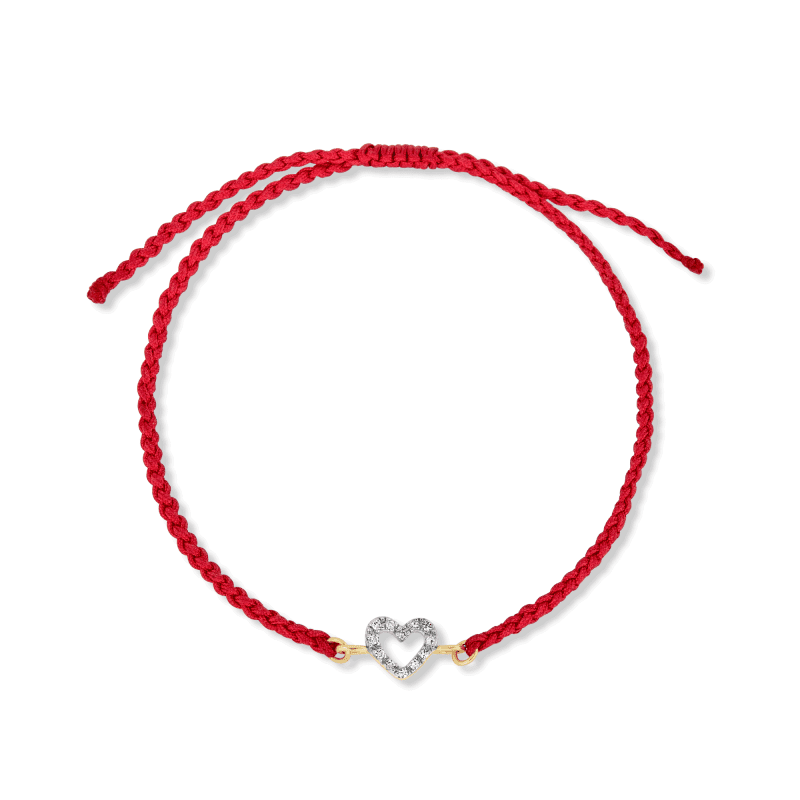 PAVE OPEN HEART BRACELET FRONT