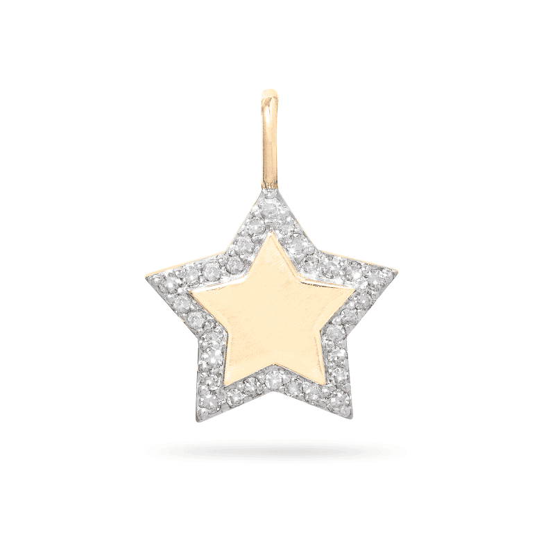 PAVE STAR DISC NECKLACE CHARM