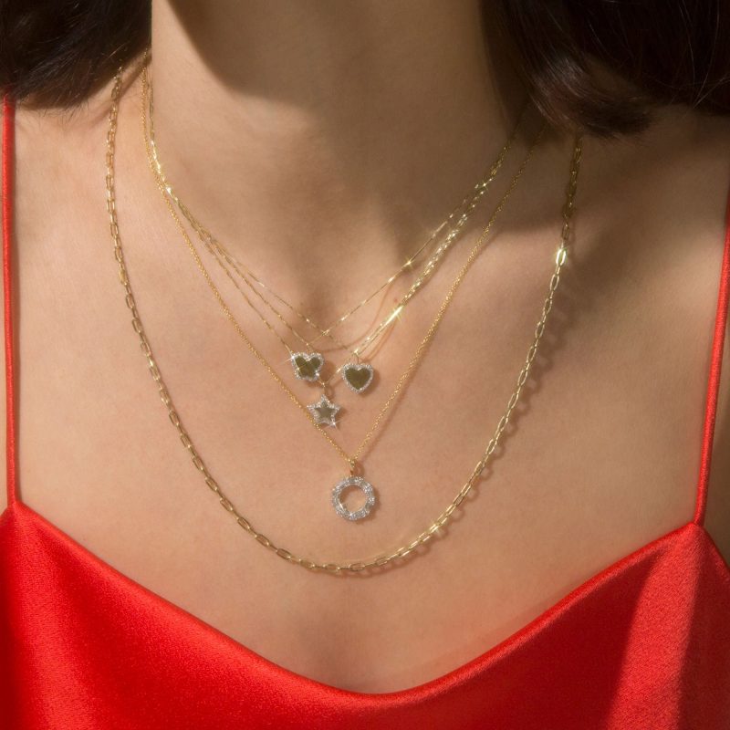 PAVE STAR DISC NECKLACE WEAR IT WITH