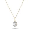 Stone and Strand 10K Yellow Gold Pave Varsity Initial Necklace Close Up Image