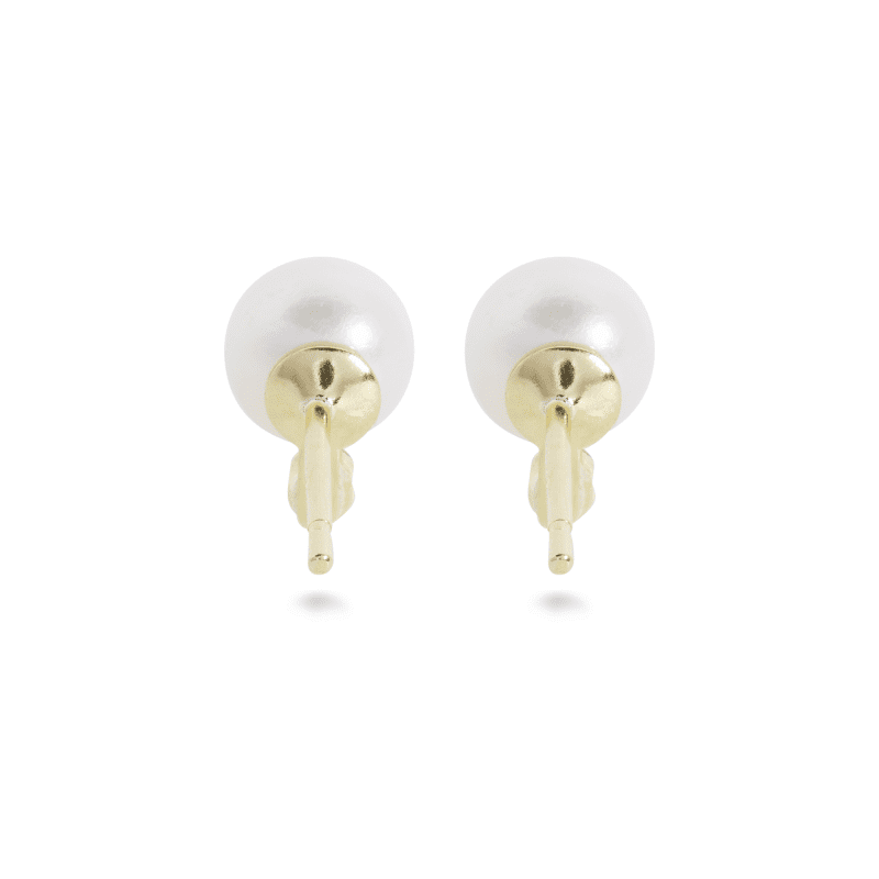 PEARL AND SAPPHIRE STUD EARRINGS REAR