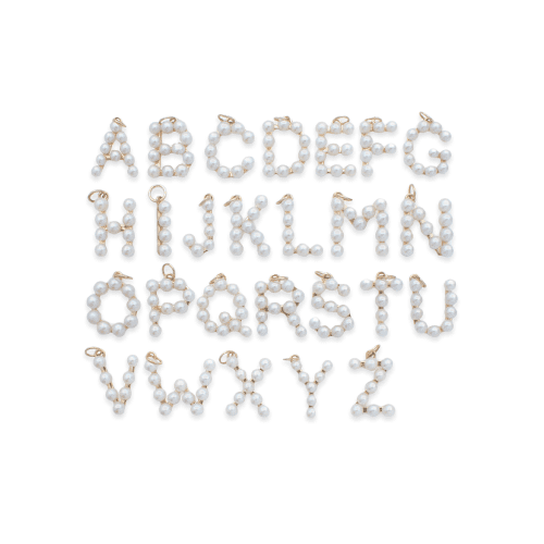 PEARLY INITIAL NECKLACE LETTERS