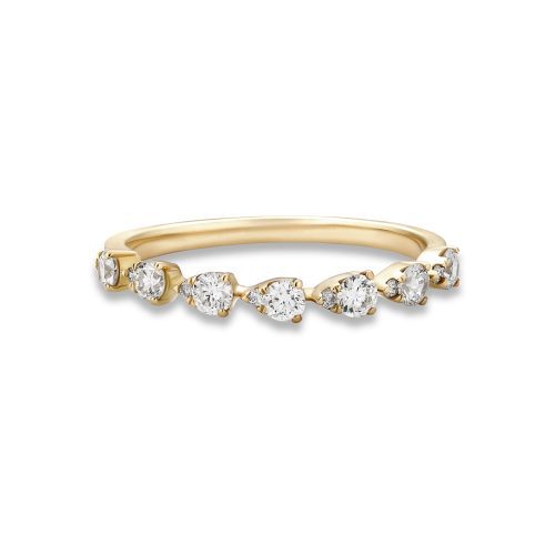 Stone and Strand 10K Yellow Gold Perfect Pear Diamond Band Front Image