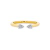 Stone and Strand 10K Yellow Gold Perfect Pear Pinch Ring Front Image