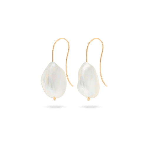 PERFECTLY IMPERFECT BAROQUE PEARL EARRINGS REAR