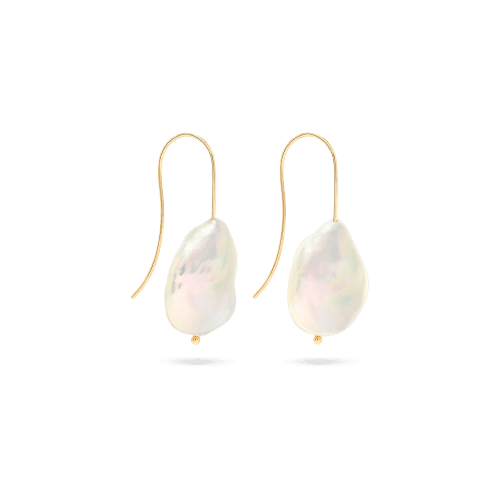 PERFECTLY IMPERFECT BAROQUE PEARL EARRINGS SIDE