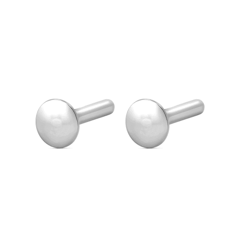 Stone and Strand Titanium Threadless Push Pin Flat Back Rear Pair Image