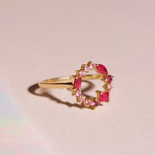 PINK POWER OPEN CIRCLE RING EDITORIAL