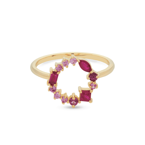 Pink Power Open Circle Ring