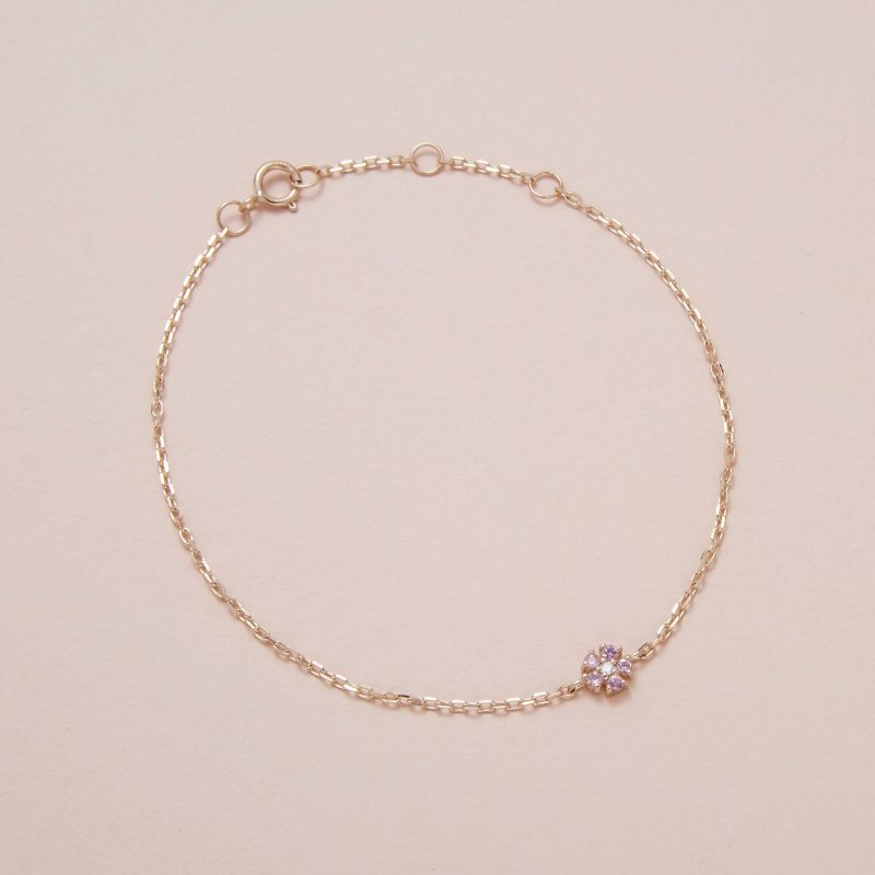 PINK SAPPHIRE FLOWER BRACELET EDITORIAL