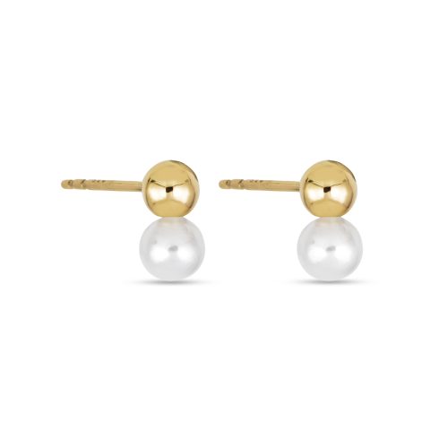 POLISHED IN PEARLS STUDS SIDE