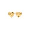 Stone and Strand 14K Yellow Gold Puff Puff Heart Studs Front Image