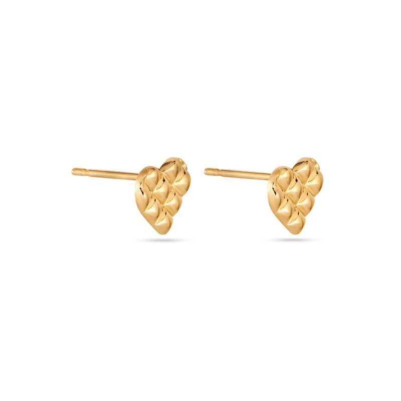 PUFF PUFF HEART STUDS SIDE