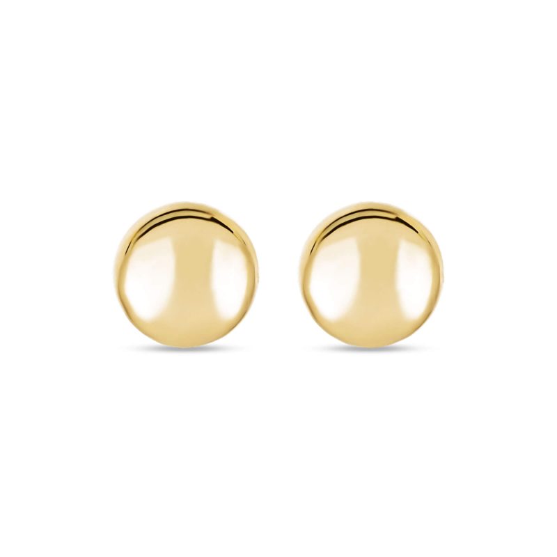 Stone and Strand 10K Yellow Gold Medium Puffed Dome Studs Front Image