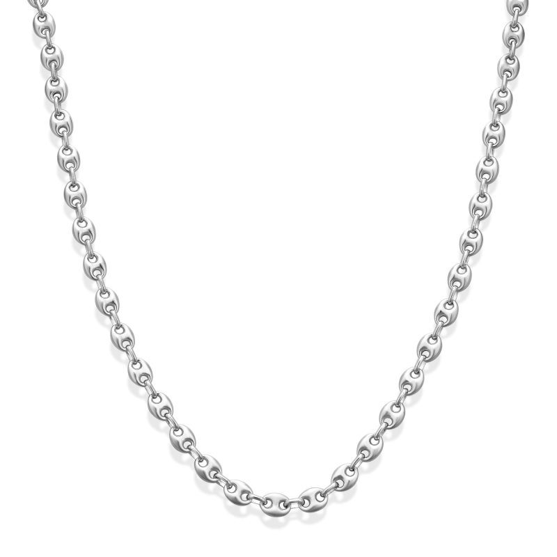 PUFFED MARITIME SILVER NECKLACE FRONT