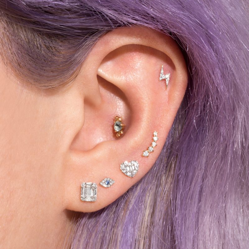 Pave Diamond Lightning Bolt Stud1