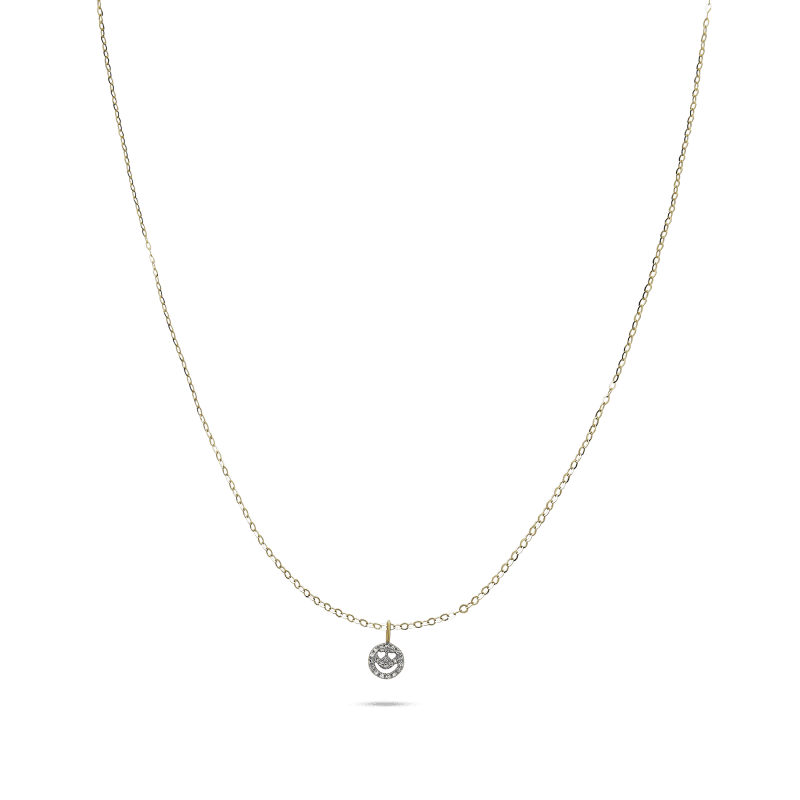 Pave Smiley Heart Eye Necklace 2