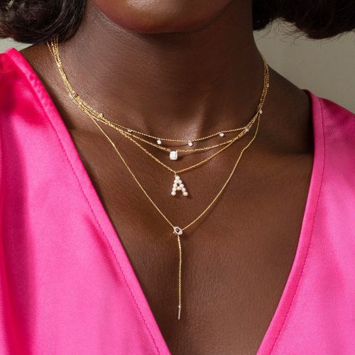 Pearly Initial Necklace