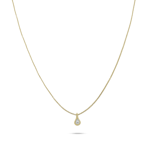 Perfect Pear Diamond Droplet Necklace 2