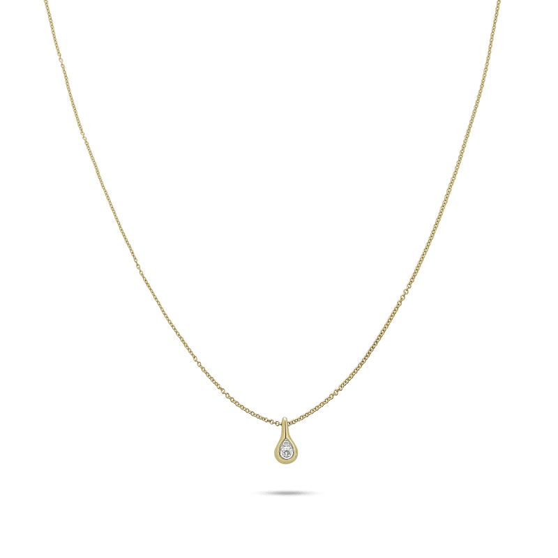 Perfect Pear Diamond Droplet Necklace 2