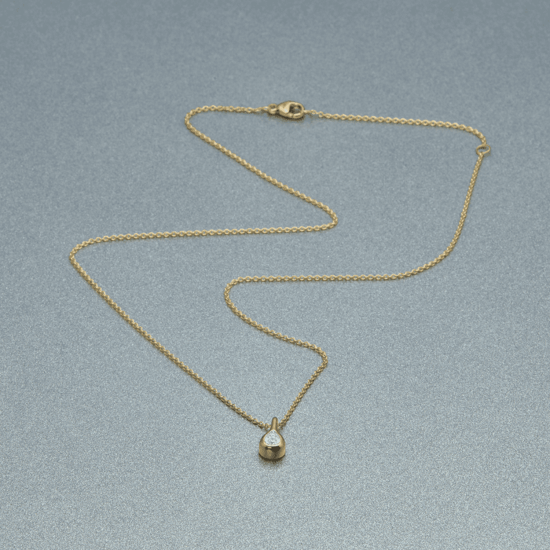 Perfect Pear Diamond Droplet Necklace Still Life