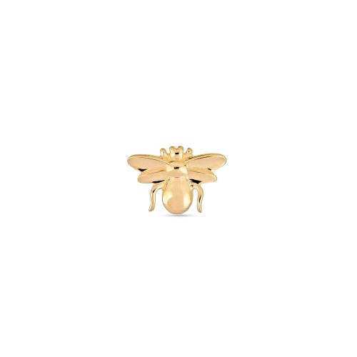 Stone and Strand 14K Yellow Gold Queen Bee Push Pin Flat Back Front Image