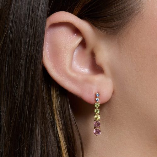 RAINBOW BRIGHT DROP EARRINGS ON BODY