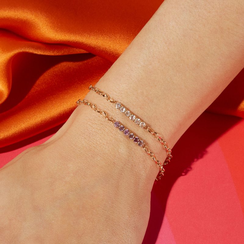 RAISE THE BAR BLUSH BRACELET ON BODY