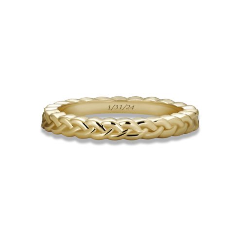 Stone and Strand 14K Yellow Gold Rapunzel Band Engraved Image