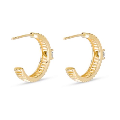 RIBBED ILLUISON DIAMOND HOOPS REAR