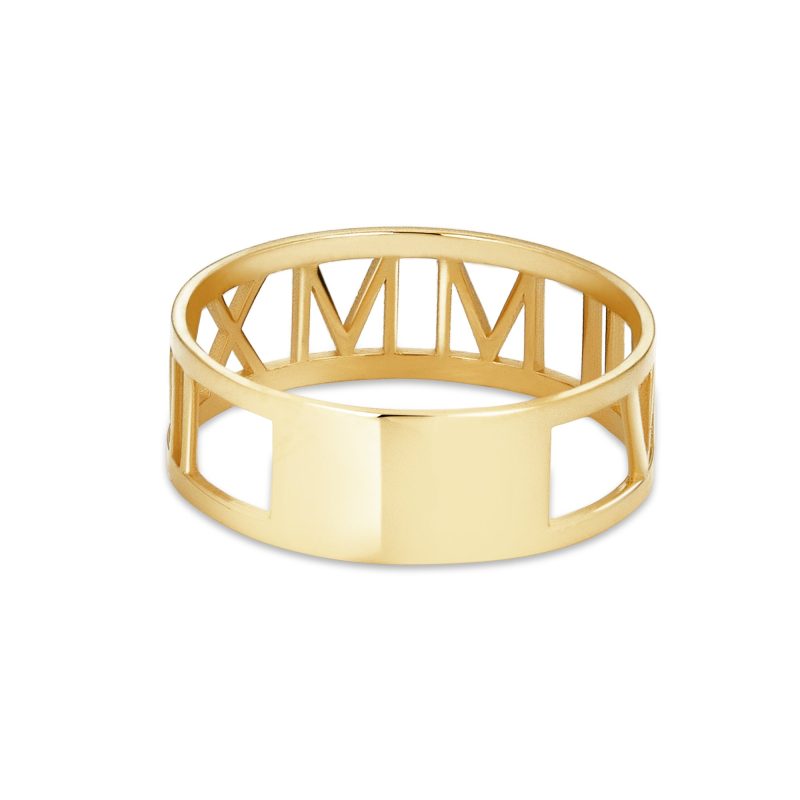 ROMAN NUMERAL RING REAR