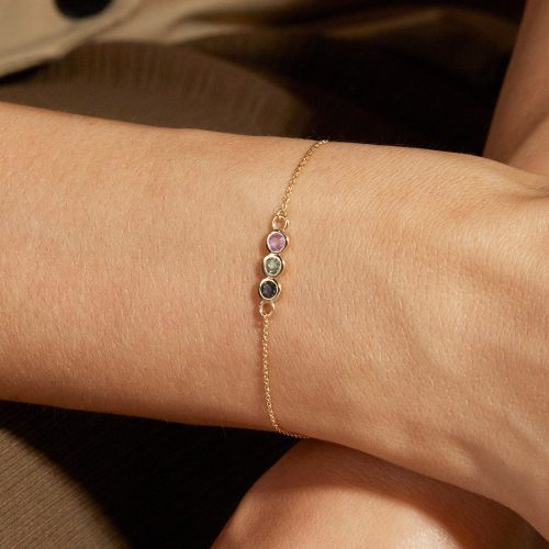 ROSE CUT TRIO SAPPHIRE BRACELET ON BODY