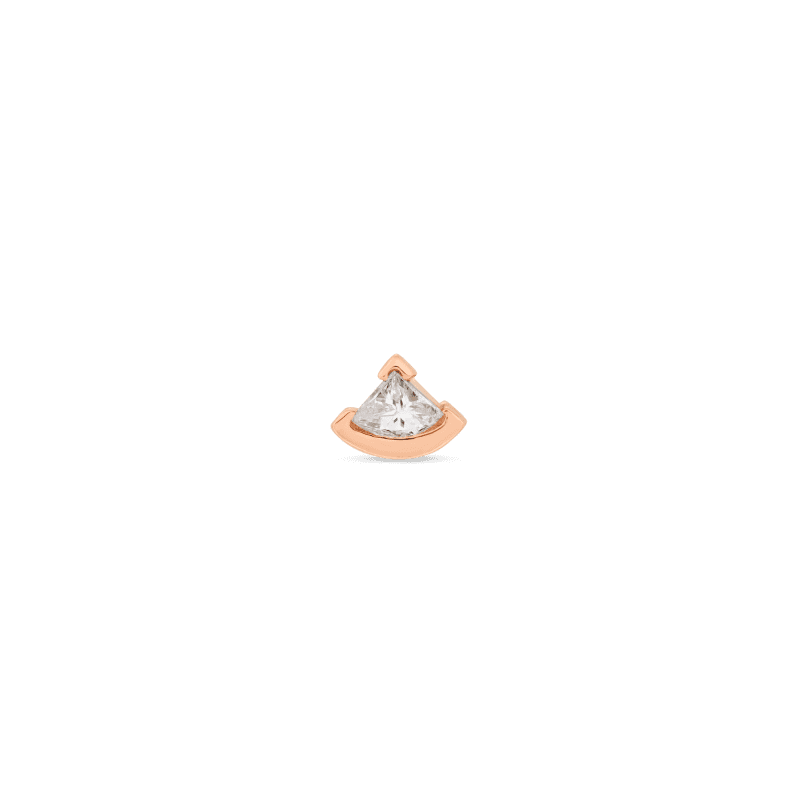 ROSE GOLD FAN DIAMOND STUD FRONT 1