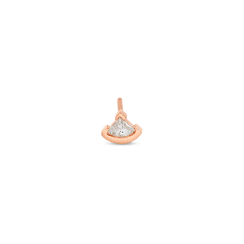 ROSE GOLD FAN DIAMOND STUD FRONT 2