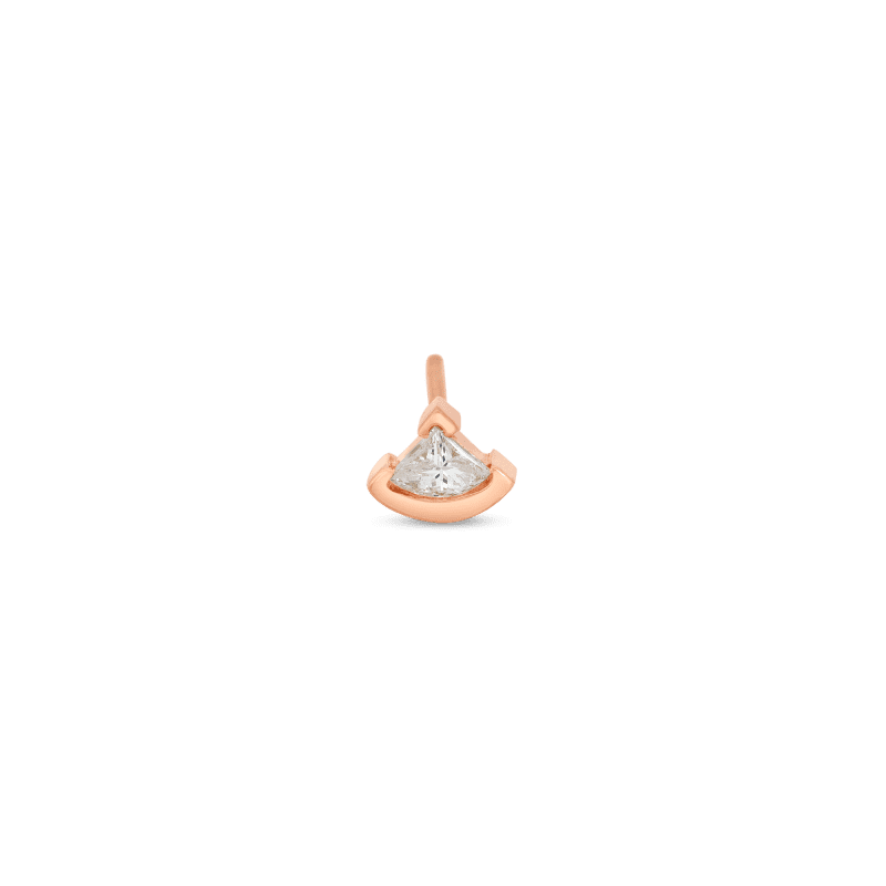 ROSE GOLD FAN DIAMOND STUD FRONT 2