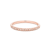 Rose Gold Fine Pave White Diamond Band