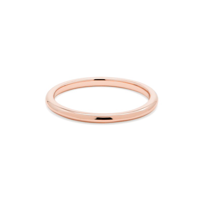 ROSE GOLD FINE PAVE WHITE DIAMOND BAND REAR