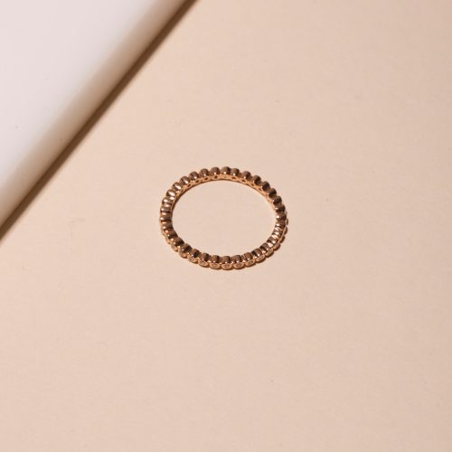 ROSE GOLD WHITE DIAMOND BEZEL ETERNITY BAND EDITORIAL 2