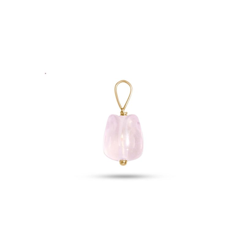 ROSY ROSE QUARTZ CHARM FRONT