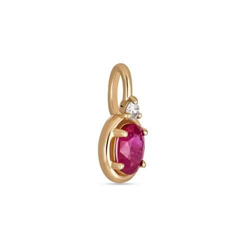 RUBY BON BON DIAMOND CHARM SIDE