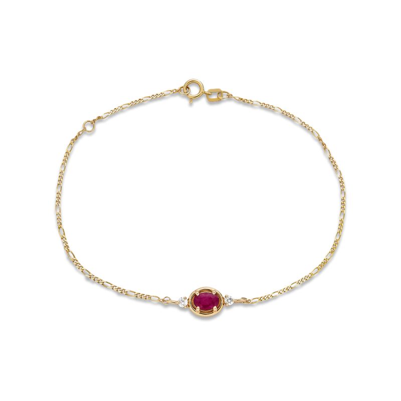 RUBY DIAMOND BON BON BRACELET FRONT